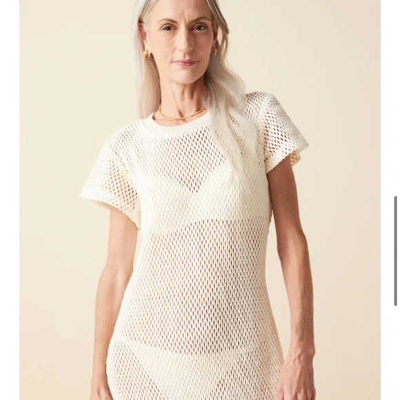 NWT Saint Holiday The Bungalow Crochet T-Shirt Dress Coverup - Picture 5 of 5